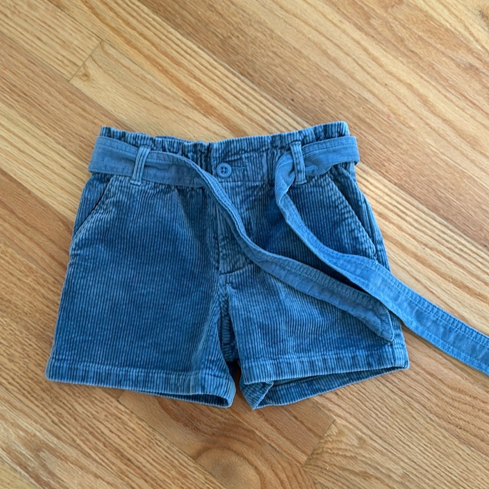 Ralph Lauren Girls Belted Stretch Corduroy Paperbag Short